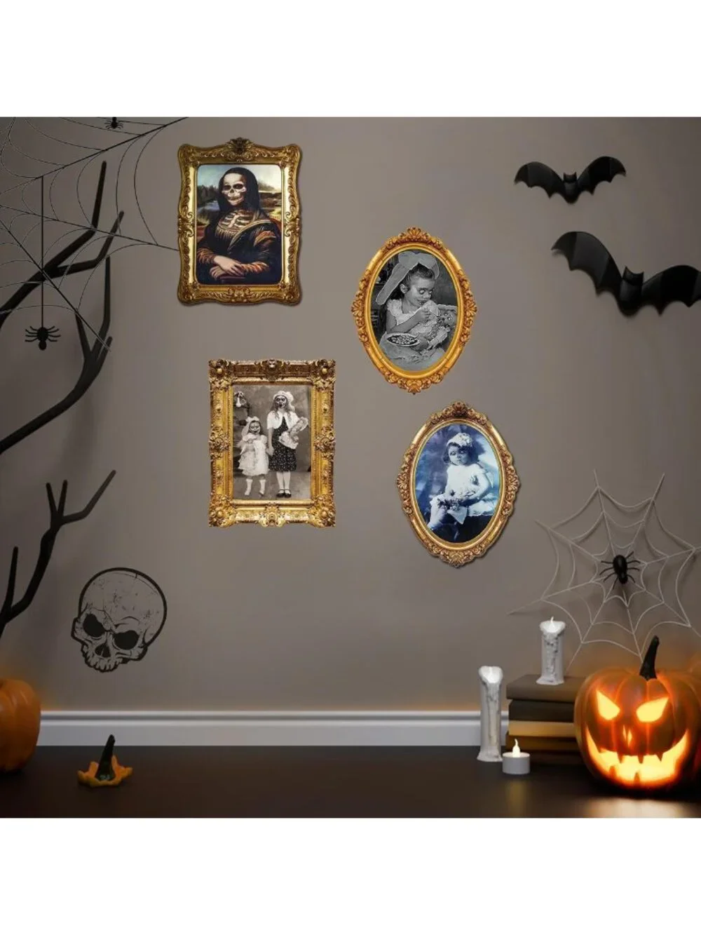 Spooky Halloween Indoor Decorations - 3D Haunted Portraits & Scary Decor (12